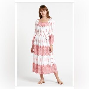 MARIE OLIVER Jessie Dress Eyelet Midi Size Small